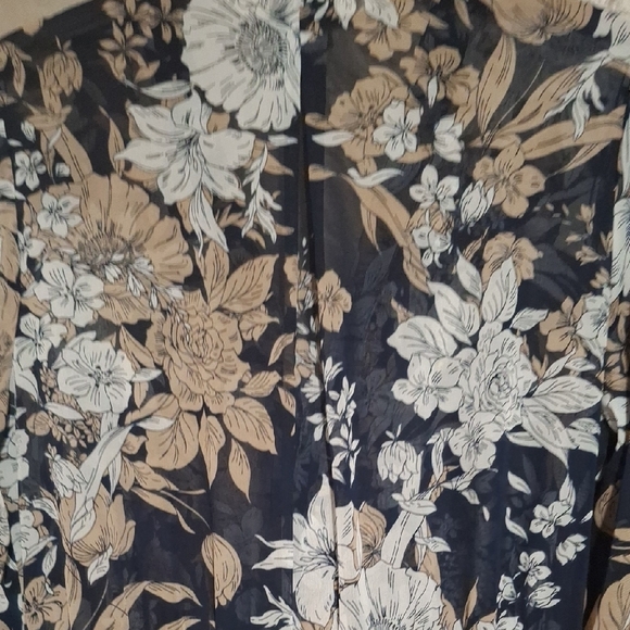 Katy And Lily Wome'sFloral Midi Dress - Navy and Cream Size 6 - Picture 10 of 13